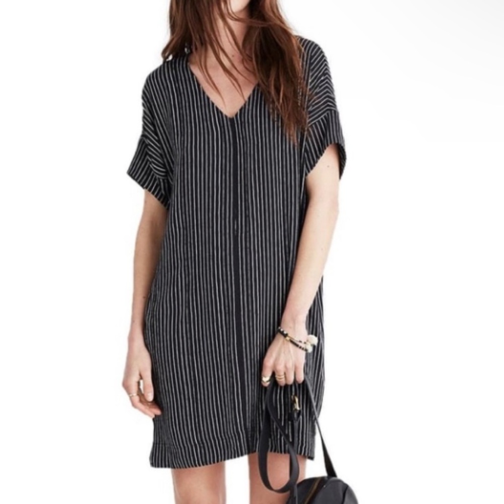 Madewell Novel Dress Chalkboard striped‎ shift